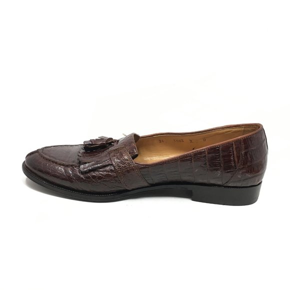 Johnston & Murphy Loafers Shoes Size 9 Brown Croc